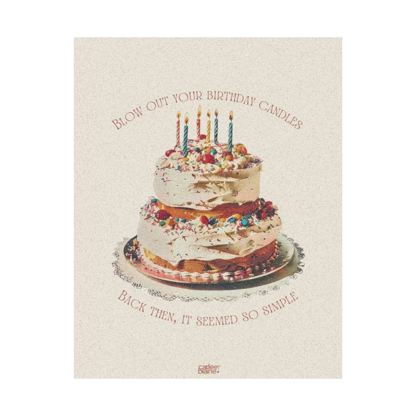 Snarls Birthday Candles Print